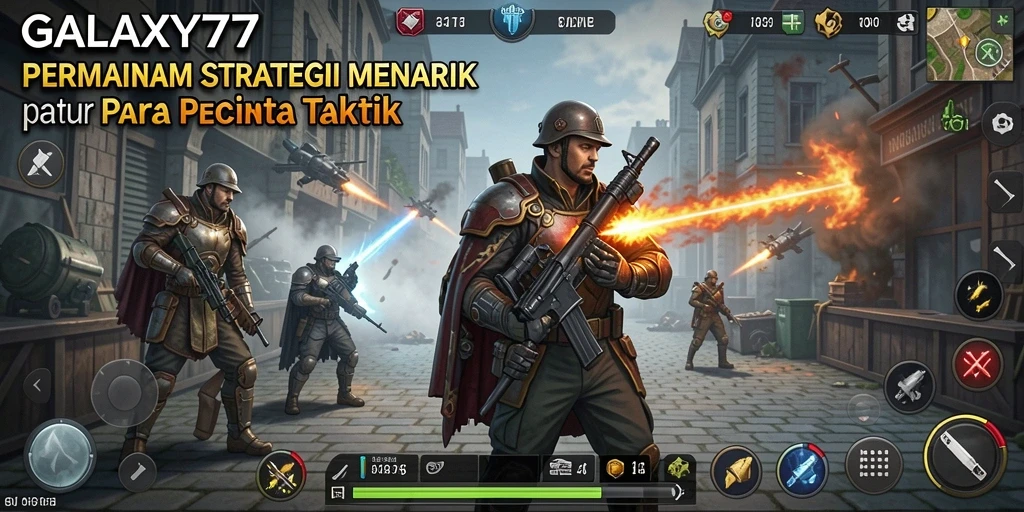 Tampilan strategis yang mendebarkan dalam GALAXY77.