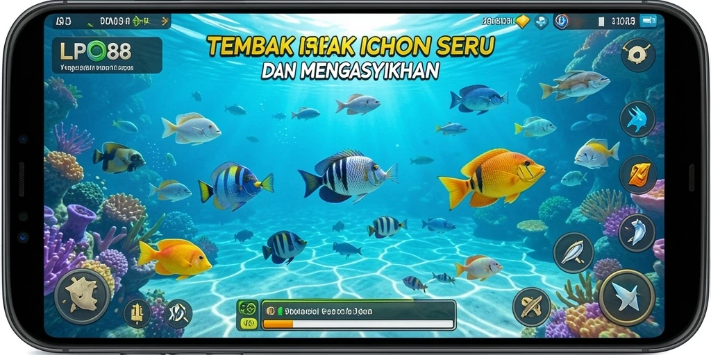Tampilan gameplay LPO88 dengan aksi menembak ikan yang seru.