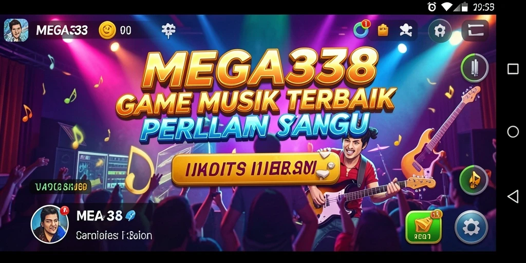 Screenshot gameplay MEGA338 yang penuh warna dan seru.