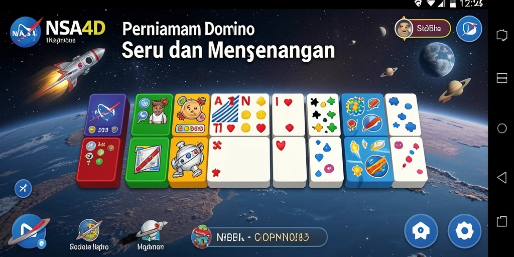 Tampilan screenshot dari gameplay seru NASA4D yang menunjukkan aksi domino.