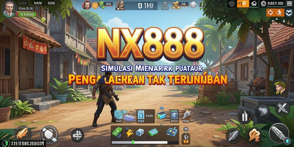 Screenshot utama NX888 menunjukkan gameplay yang menakjubkan dalam dunia simulasi.