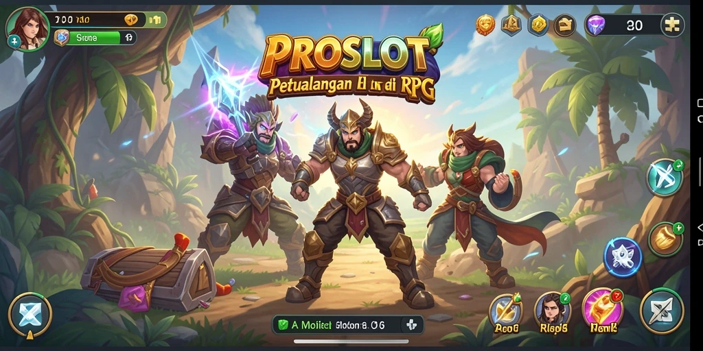 Tampilan menarik dari gameplay RPG di PROSLOT.