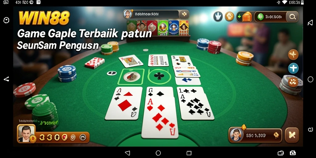 Tampilan gameplay seru dalam bermain Gaple di WIN88.