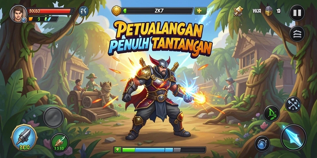 Tampilan gameplay ZK7 yang penuh aksi dan tantangan seru.